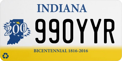 IN license plate 990YYR