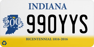IN license plate 990YYS