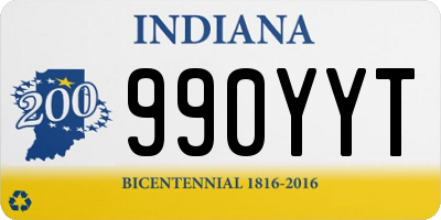 IN license plate 990YYT