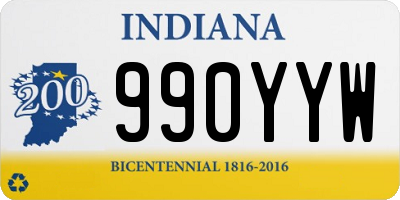 IN license plate 990YYW