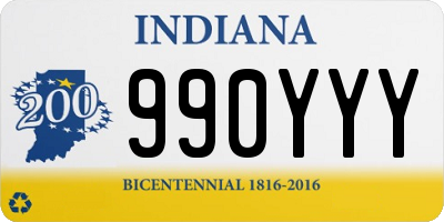 IN license plate 990YYY