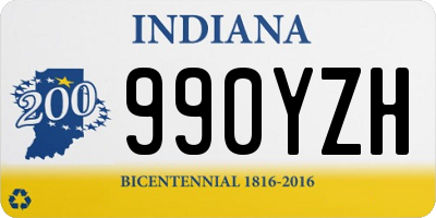 IN license plate 990YZH