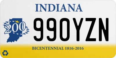 IN license plate 990YZN