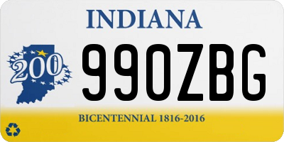 IN license plate 990ZBG