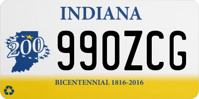 IN license plate 990ZCG