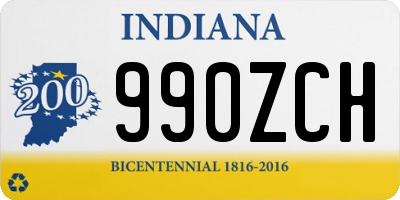 IN license plate 990ZCH