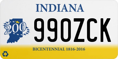 IN license plate 990ZCK