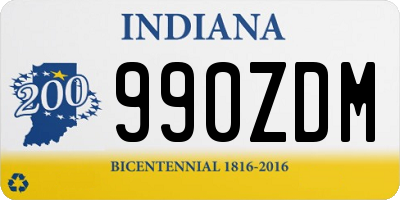 IN license plate 990ZDM