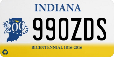 IN license plate 990ZDS