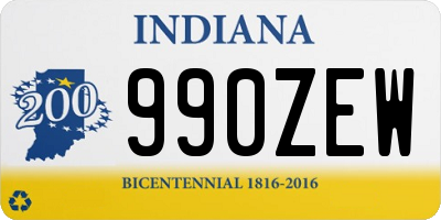 IN license plate 990ZEW