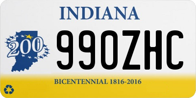 IN license plate 990ZHC