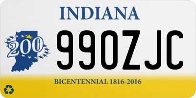 IN license plate 990ZJC