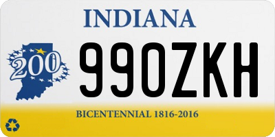 IN license plate 990ZKH