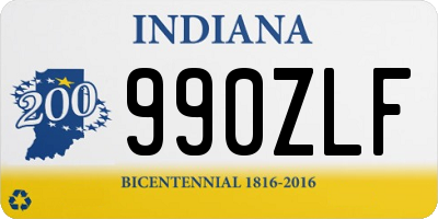 IN license plate 990ZLF