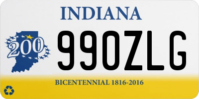 IN license plate 990ZLG