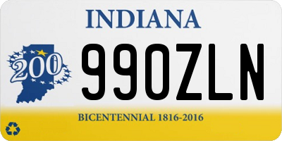 IN license plate 990ZLN