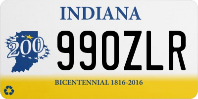 IN license plate 990ZLR