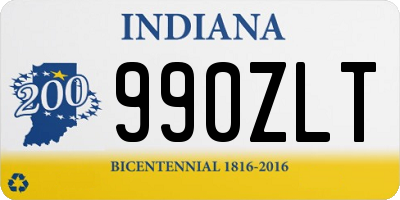 IN license plate 990ZLT