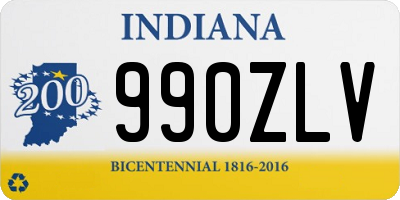 IN license plate 990ZLV