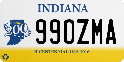 IN license plate 990ZMA