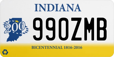 IN license plate 990ZMB