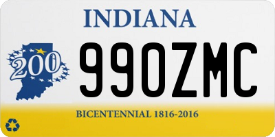 IN license plate 990ZMC