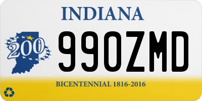 IN license plate 990ZMD