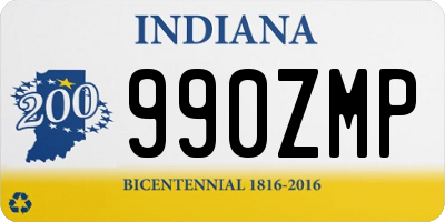 IN license plate 990ZMP