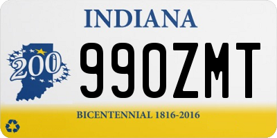 IN license plate 990ZMT