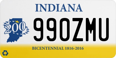 IN license plate 990ZMU