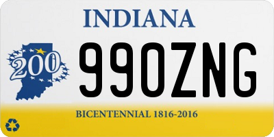 IN license plate 990ZNG