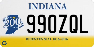 IN license plate 990ZQL