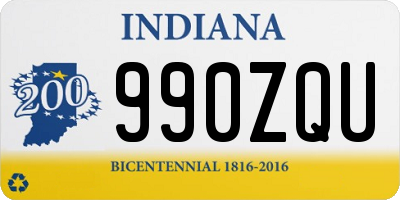 IN license plate 990ZQU