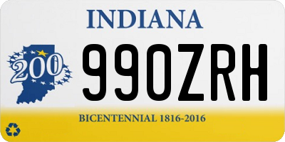 IN license plate 990ZRH