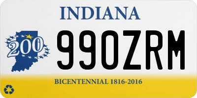 IN license plate 990ZRM