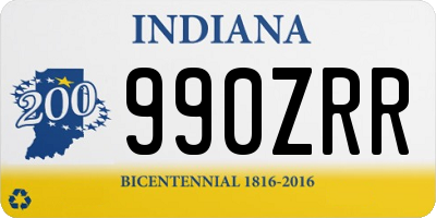 IN license plate 990ZRR