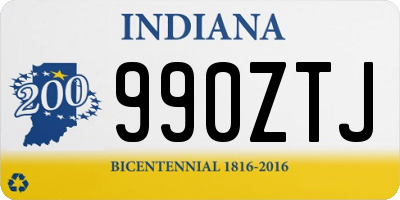 IN license plate 990ZTJ