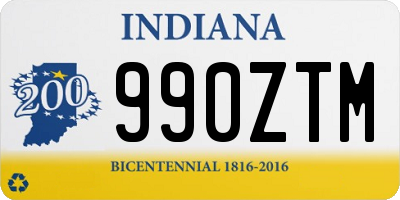 IN license plate 990ZTM