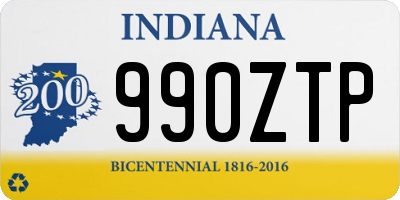 IN license plate 990ZTP