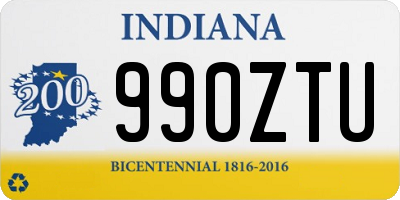 IN license plate 990ZTU