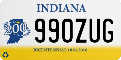 IN license plate 990ZUG