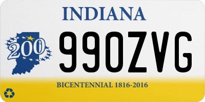 IN license plate 990ZVG