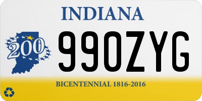 IN license plate 990ZYG