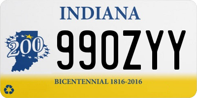 IN license plate 990ZYY