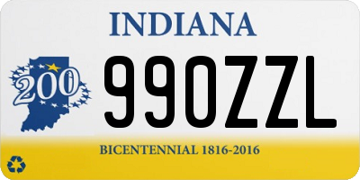 IN license plate 990ZZL