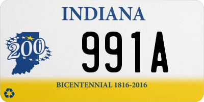 IN license plate 991A