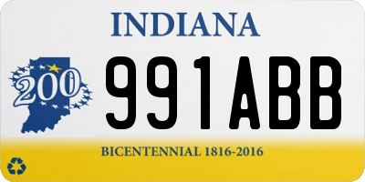 IN license plate 991ABB