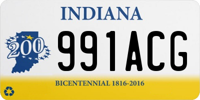 IN license plate 991ACG