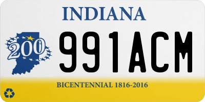 IN license plate 991ACM