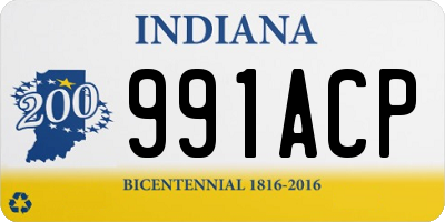 IN license plate 991ACP